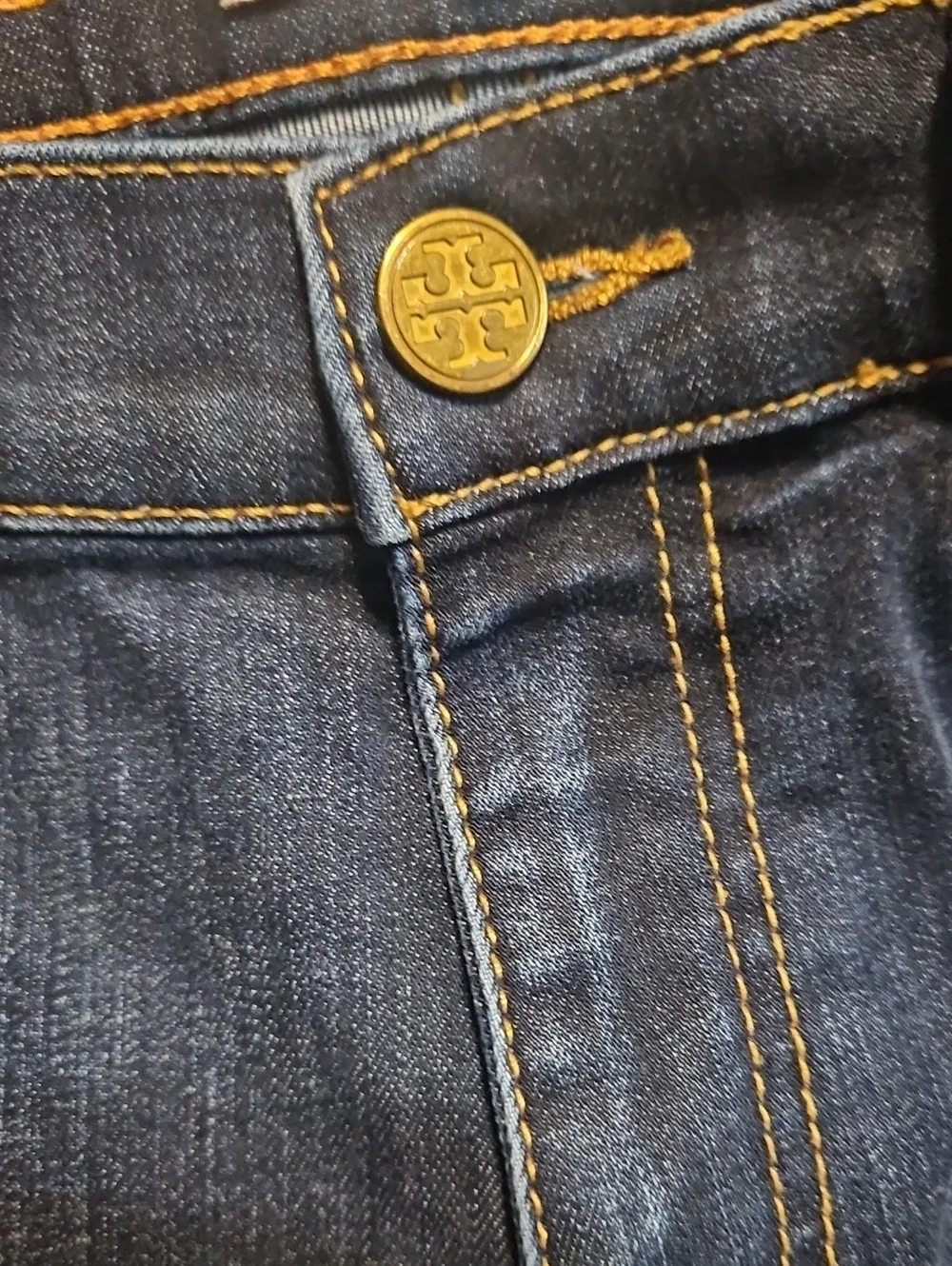 Tory Burch Straight-Leg Mid-Rise Ankle Jeans